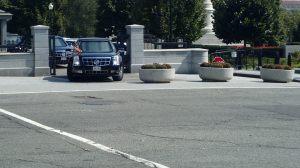 President Obama leaving the White House! 
