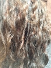 Air-dried Digitally Permed Hair with Product 